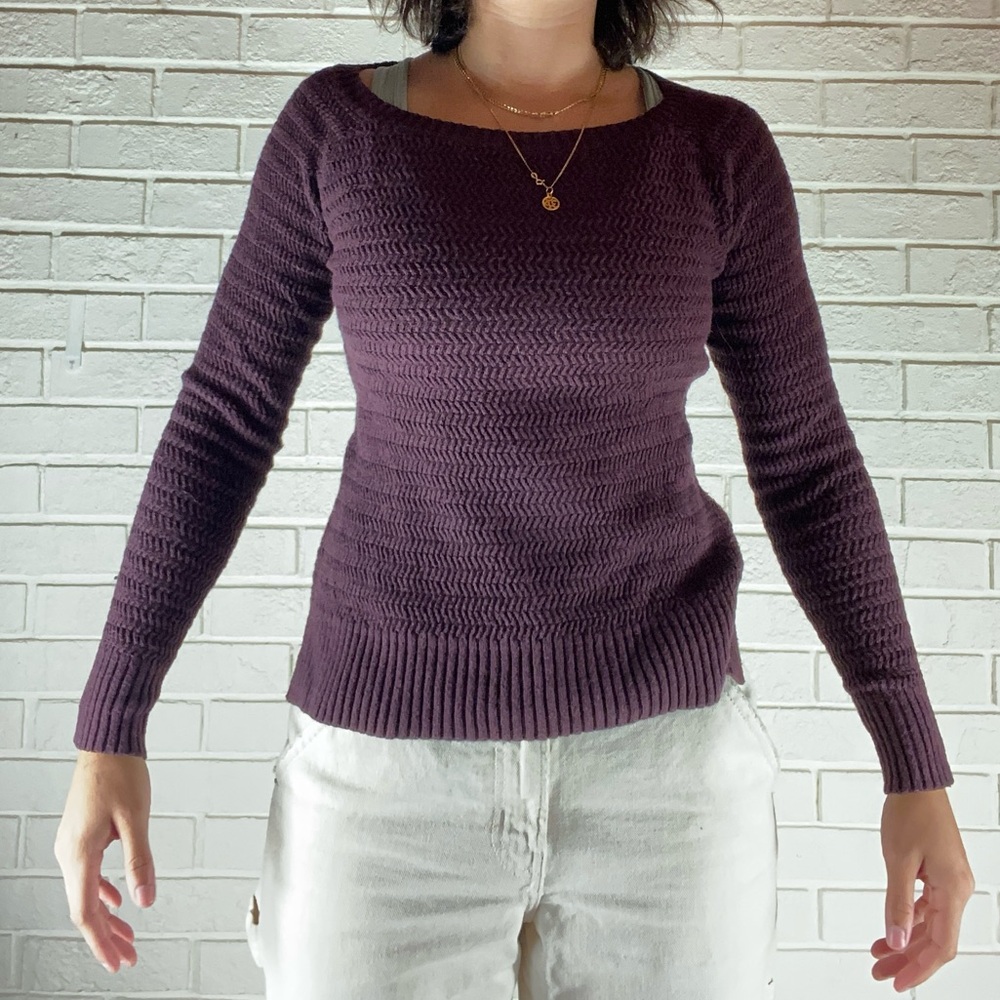 Loft XS knit purple sweater
